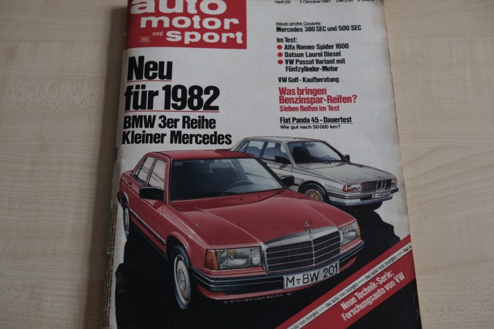 Deckblatt Auto Motor und Sport (20/1981)